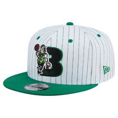 Boston Celtics Deceptor Pinstripe 9FIFTY Snapback Hat White | New Era