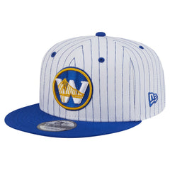 Golden State Warriors Deceptor Pinstripe 9FIFTY Snapback Hat for sale White | New Era outlet