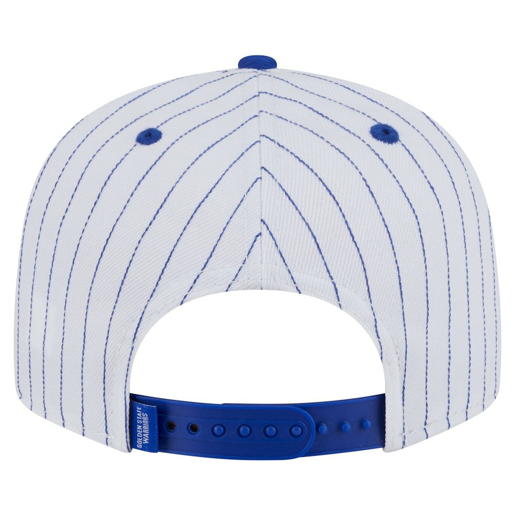 Golden State Warriors Deceptor Pinstripe 9FIFTY Snapback Hat for sale White | New Era outlet