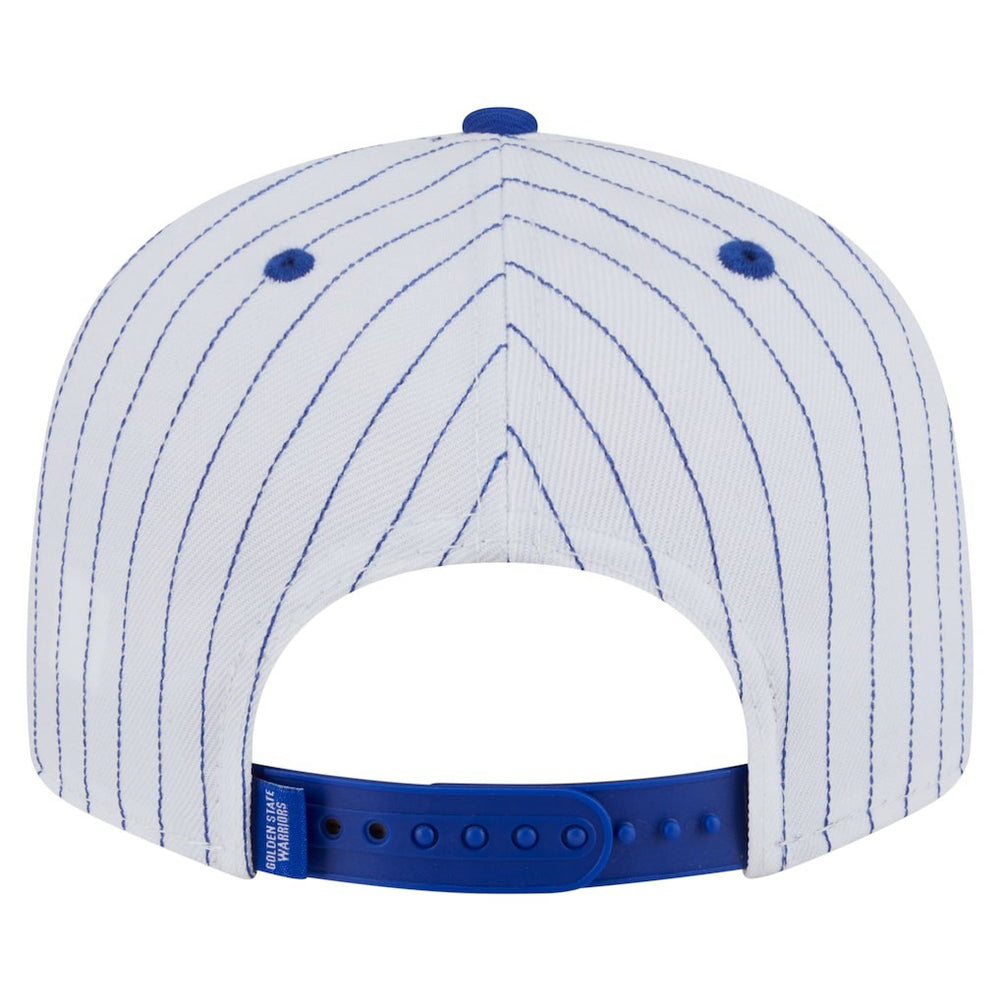 Golden State Warriors Deceptor Pinstripe 9FIFTY Snapback Hat for sale White | New Era outlet