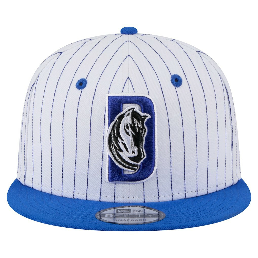 Dallas Mavericks Deceptor Pinstripe 9FIFTY Snapback Hat for sale White | New Era US