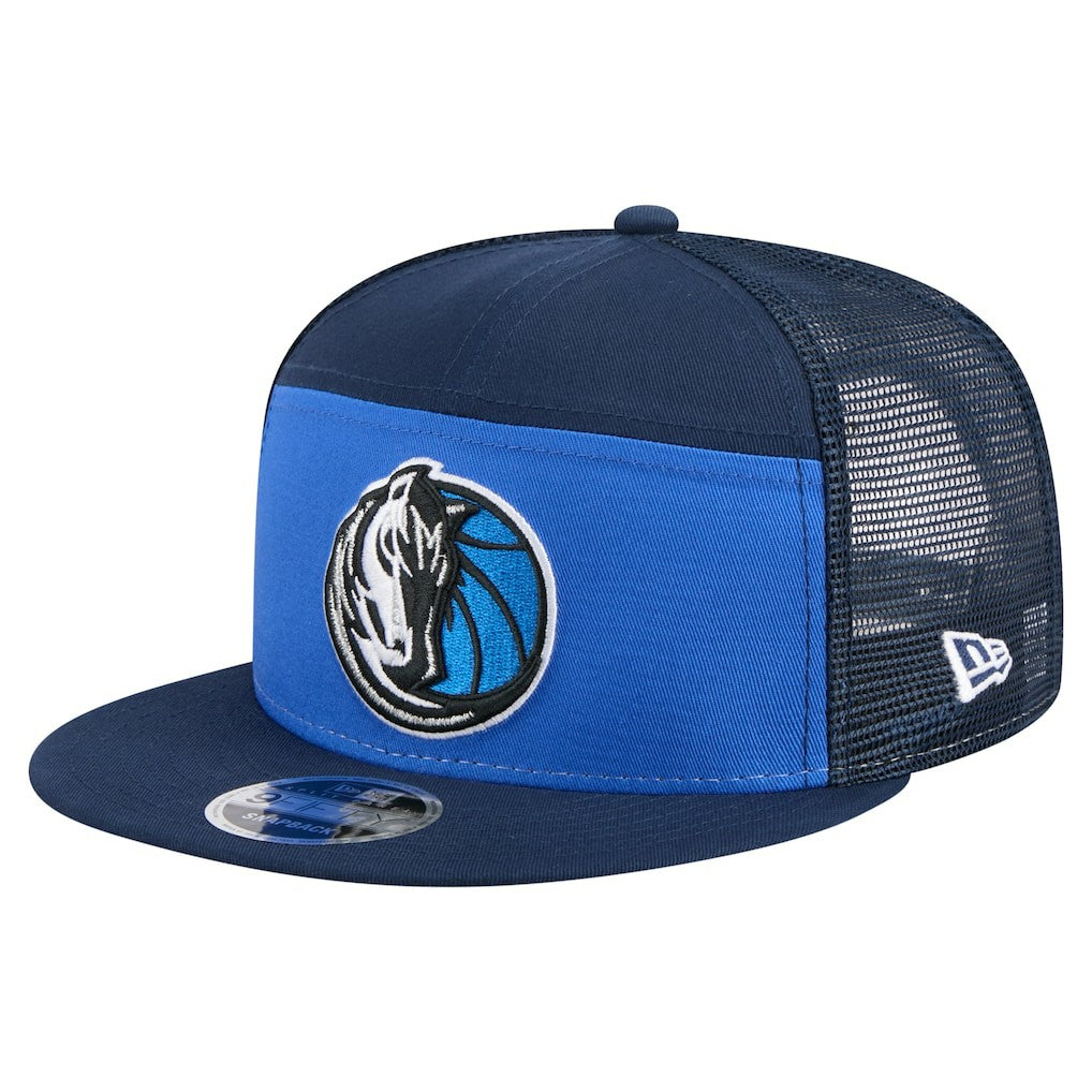 Dallas Mavericks Outdoor Split Panel 9FIFTY Snapback Hat for sale Blue/Navy | New Era US