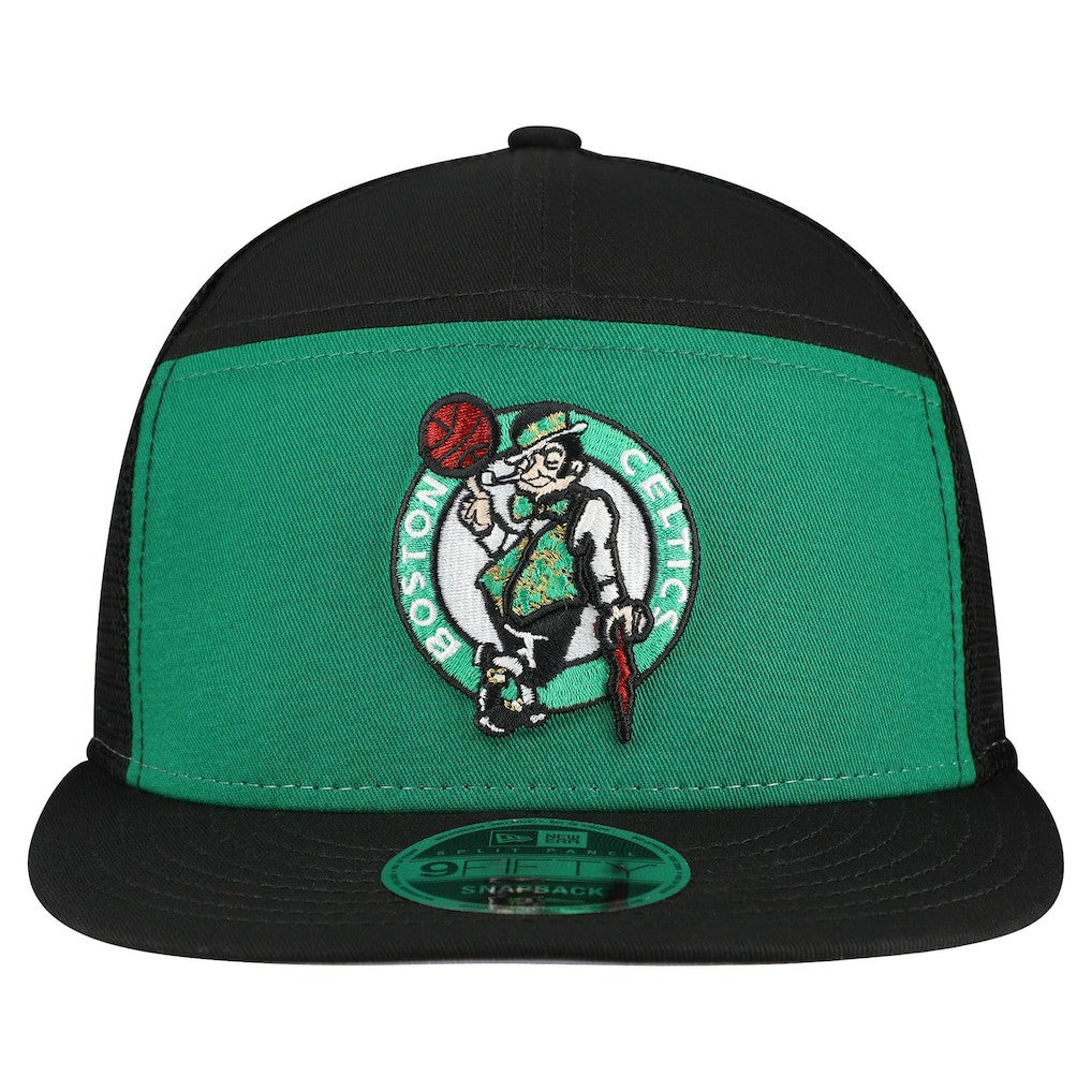 Boston Celtics Outdoor Split Panel 9FIFTY Snapback Hat Kelly Green/Black | New Era Near Me