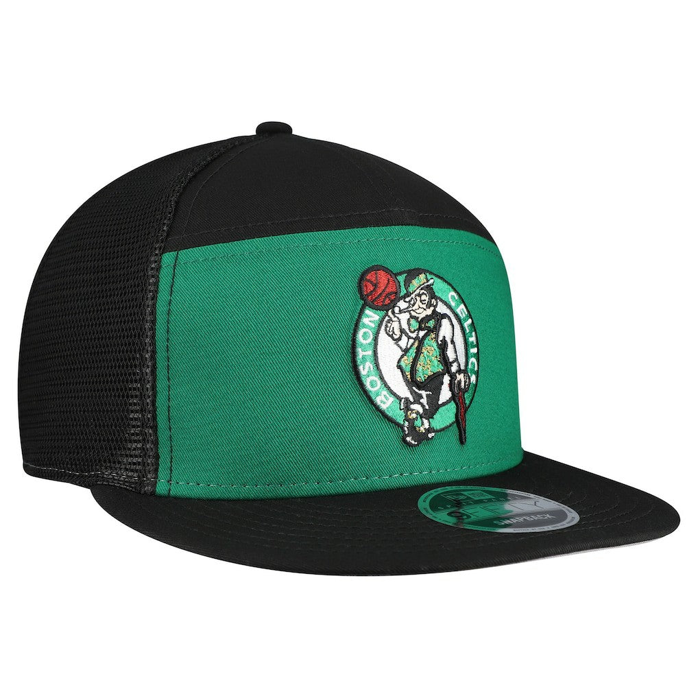Boston Celtics Outdoor Split Panel 9FIFTY Snapback Hat Kelly Green/Black | New Era Near Me