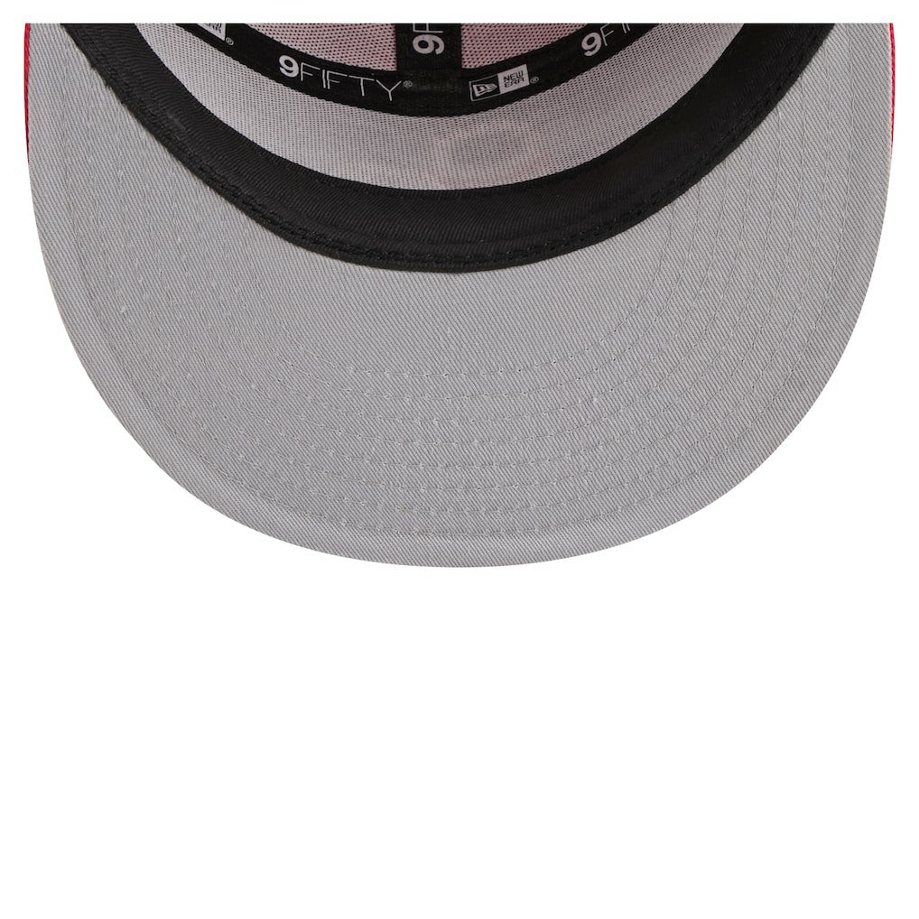 Philadelphia 76ers Outdoor Split Panel 9FIFTY Snapback Hat Royal/Red | New Era for sale