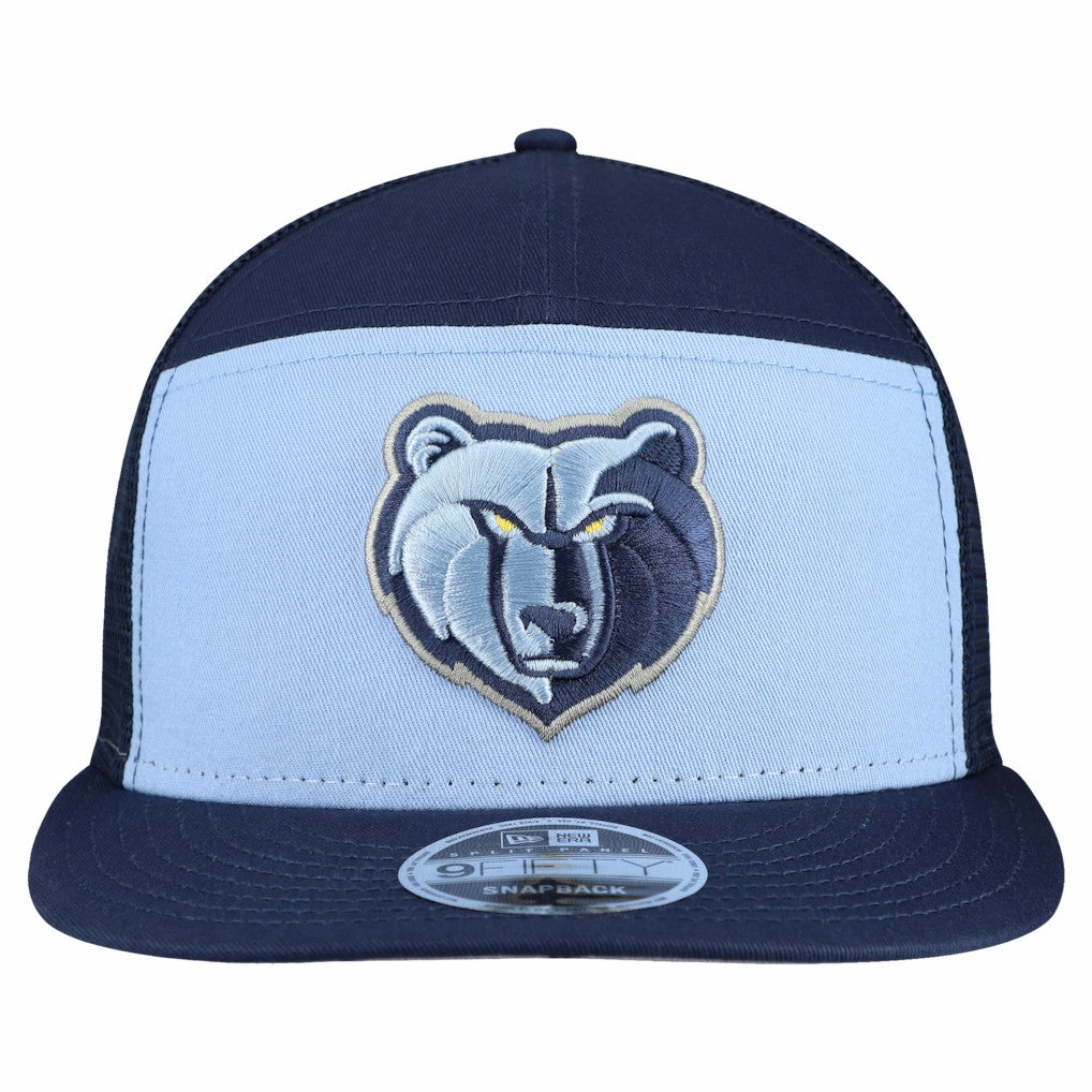 Memphis Grizzlies Outdoor Split Panel 9FIFTY Snapback Hat Light Blue/Navy | New Era Lifestyle