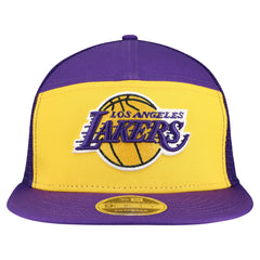 Los Angeles Lakers Outdoor Split Panel 9FIFTY Snapback Hat Gold/Purple | New Era US