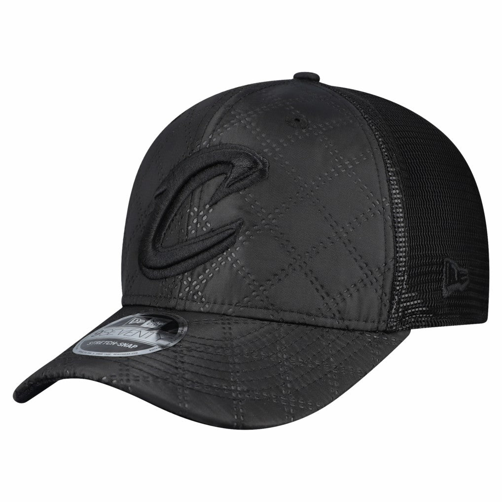 Cleveland Cavaliers Quilted 9SEVENTY Trucker Adjustable Hat for sale Black | New Era Near Me