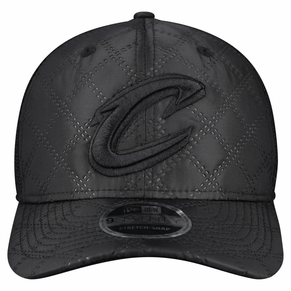 Cleveland Cavaliers Quilted 9SEVENTY Trucker Adjustable Hat for sale Black | New Era Near Me