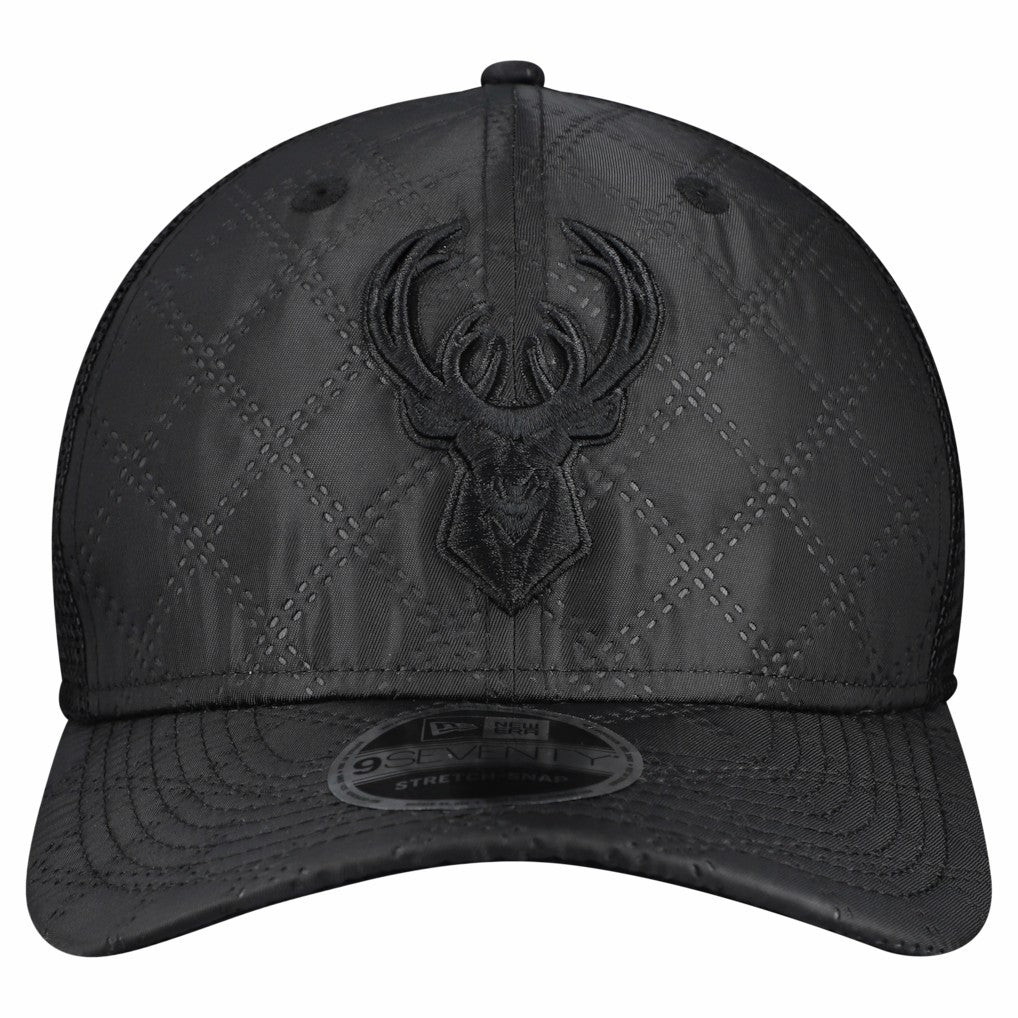 Milwaukee Bucks Quilted 9SEVENTY Trucker Adjustable Hat Black | New Era online