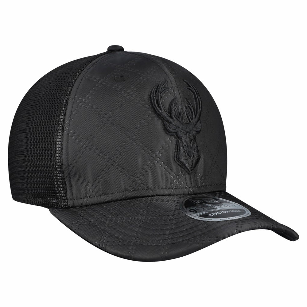 Milwaukee Bucks Quilted 9SEVENTY Trucker Adjustable Hat Black | New Era online