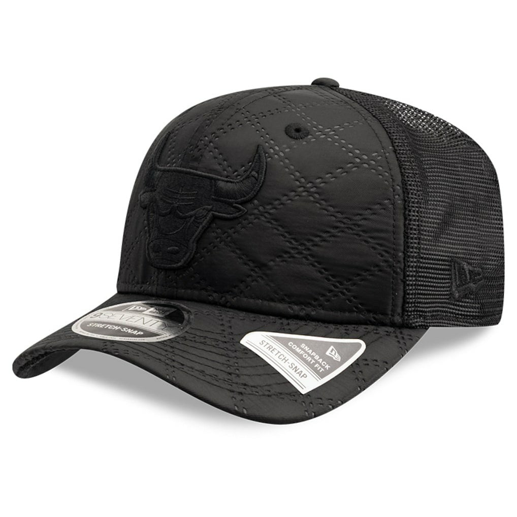 Chicago Bulls Quilted 9SEVENTY Trucker Adjustable Hat Black | New Era Lifestyle