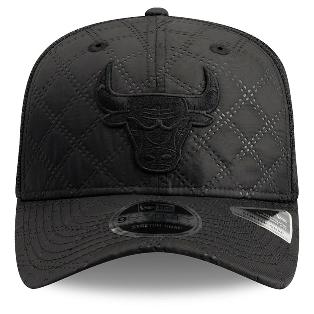 Chicago Bulls Quilted 9SEVENTY Trucker Adjustable Hat Black | New Era Lifestyle