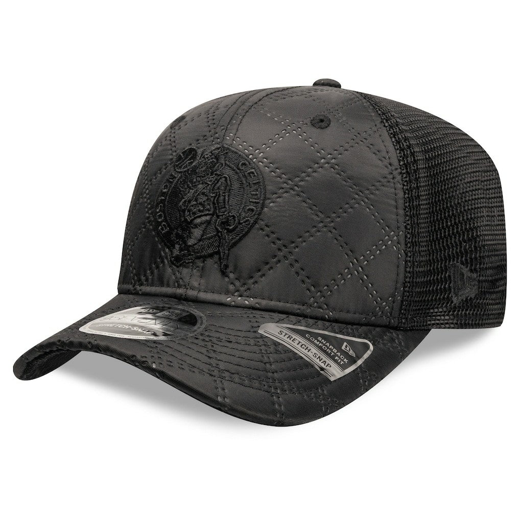 Boston Celtics Quilted 9SEVENTY Trucker Adjustable Hat Black | New Era for sale