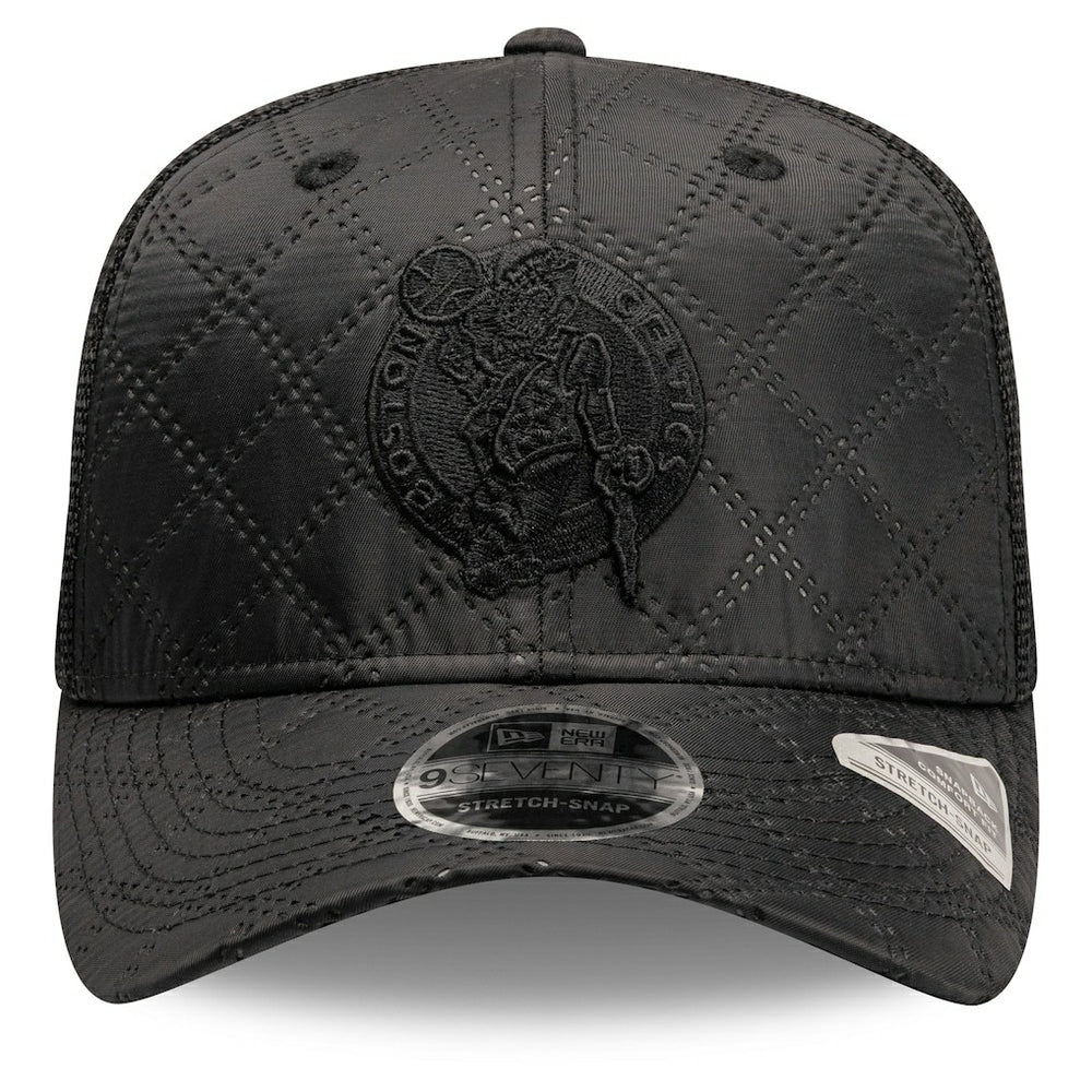 Boston Celtics Quilted 9SEVENTY Trucker Adjustable Hat Black | New Era for sale