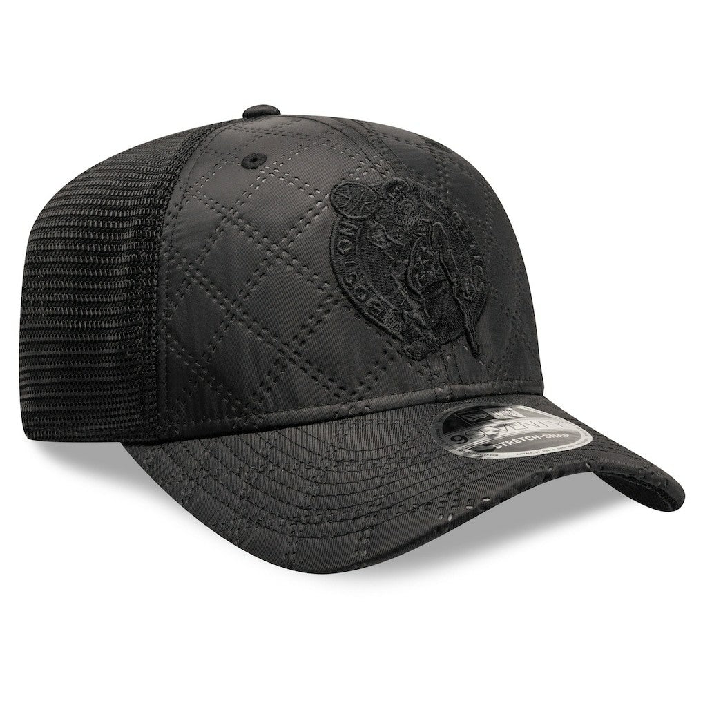 Boston Celtics Quilted 9SEVENTY Trucker Adjustable Hat Black | New Era for sale