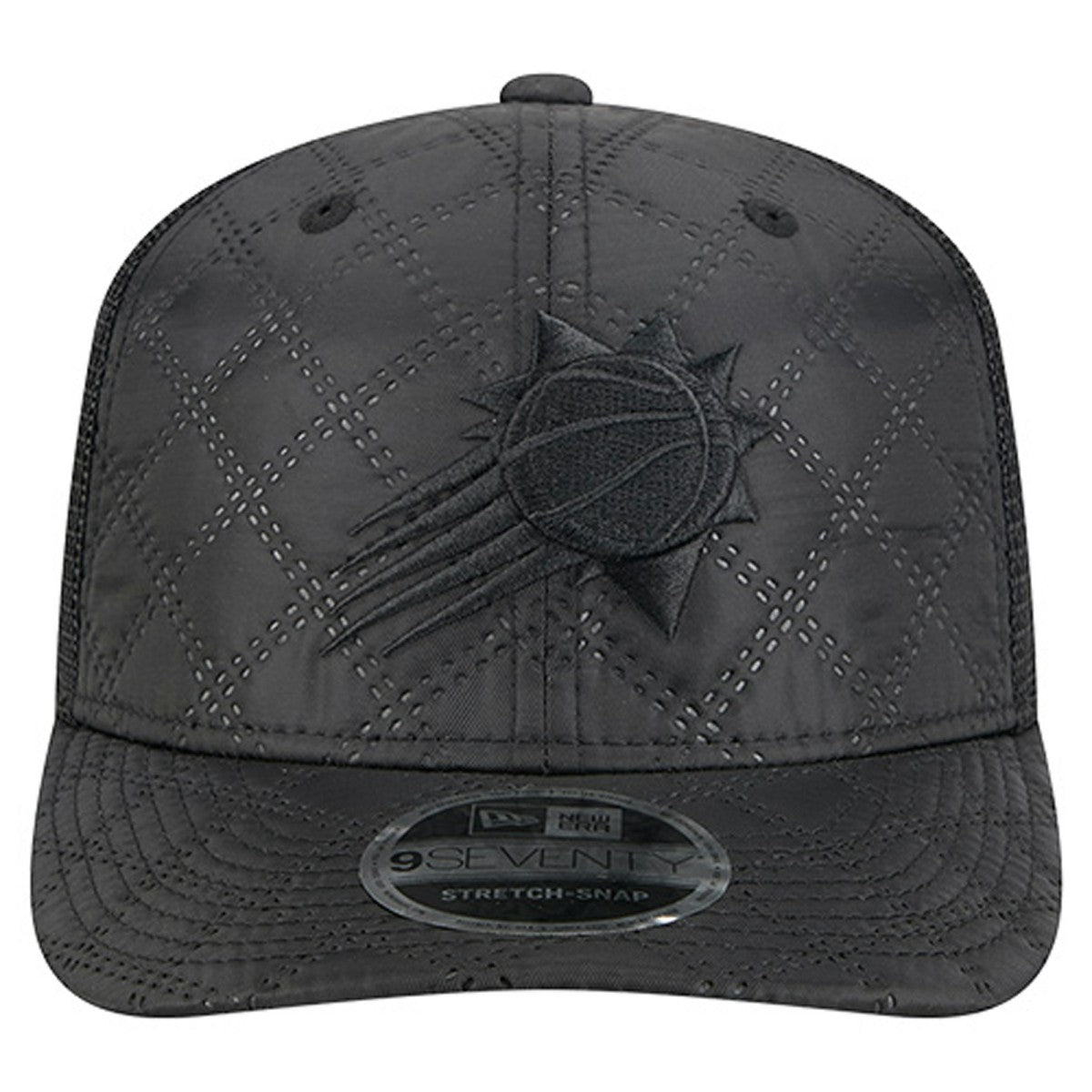 Phoenix Suns Quilted 9SEVENTY Trucker Adjustable Hat Black | New Era