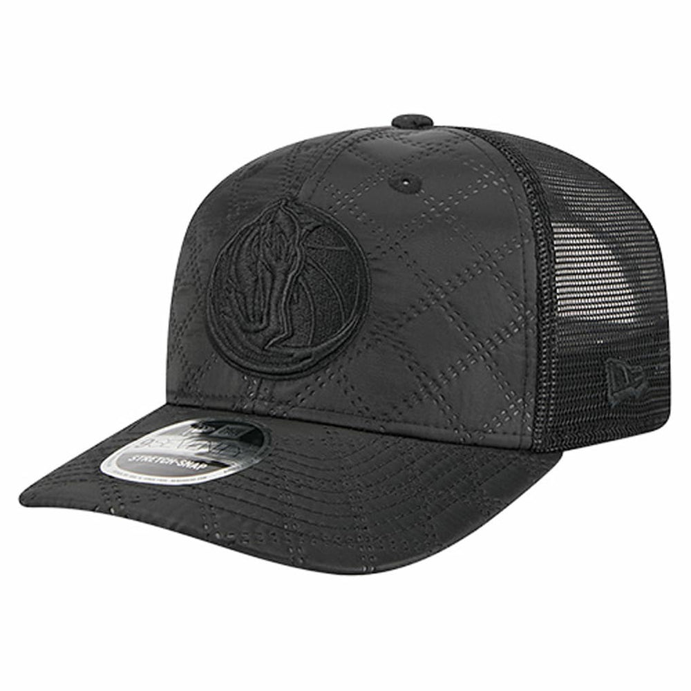 Dallas Mavericks Quilted 9SEVENTY Trucker Adjustable Hat for sale Black | New Era Lifestyle