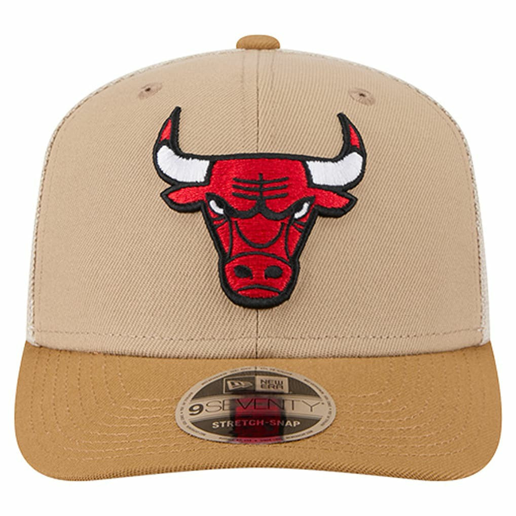Chicago Bulls Two-Tone 9SEVENTY Adjustable Trucker Hat Tan/Light Brown | New Era online