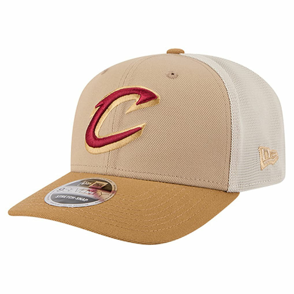 Cleveland Cavaliers Two-Tone 9SEVENTY Adjustable Trucker Hat for sale Tan/Light Brown | New Era outlet