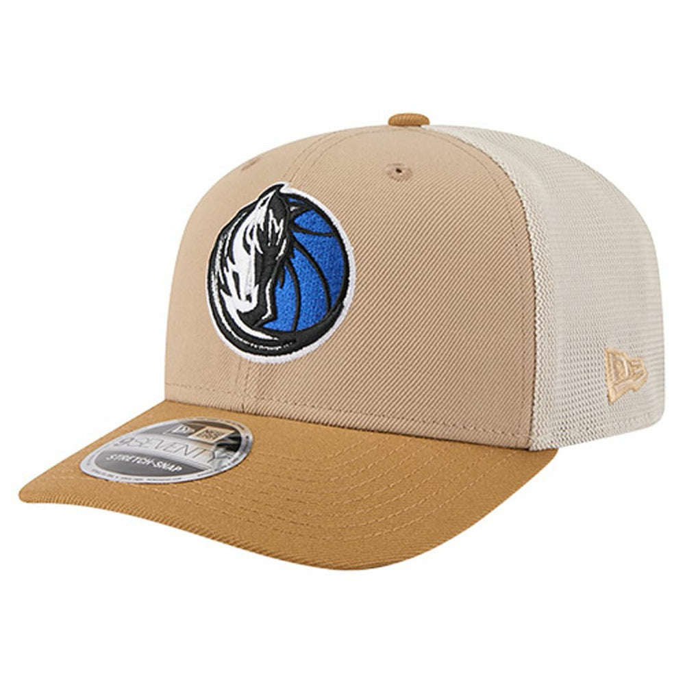 Dallas Mavericks Two-Tone 9SEVENTY Adjustable Trucker Hat for sale Tan/Light Brown | New Era for sale