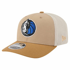 Dallas Mavericks Two-Tone 9SEVENTY Adjustable Trucker Hat for sale Tan/Light Brown | New Era for sale