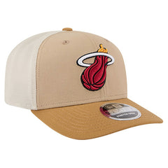 Miami Heat Two-Tone 9SEVENTY Adjustable Trucker Hat Tan/Light Brown | New Era discount