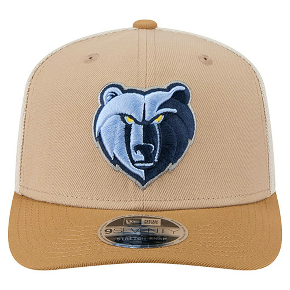 Memphis Grizzlies Two-Tone 9SEVENTY Adjustable Trucker Hat Tan/Light Brown | New Era online