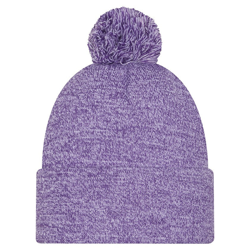Los Angeles Lakers Marled Cuffed Knit Hat with Pom Purple | New Era discount