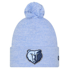 Memphis Grizzlies Marled Cuffed Knit Hat with Pom Light Blue | New Era discount