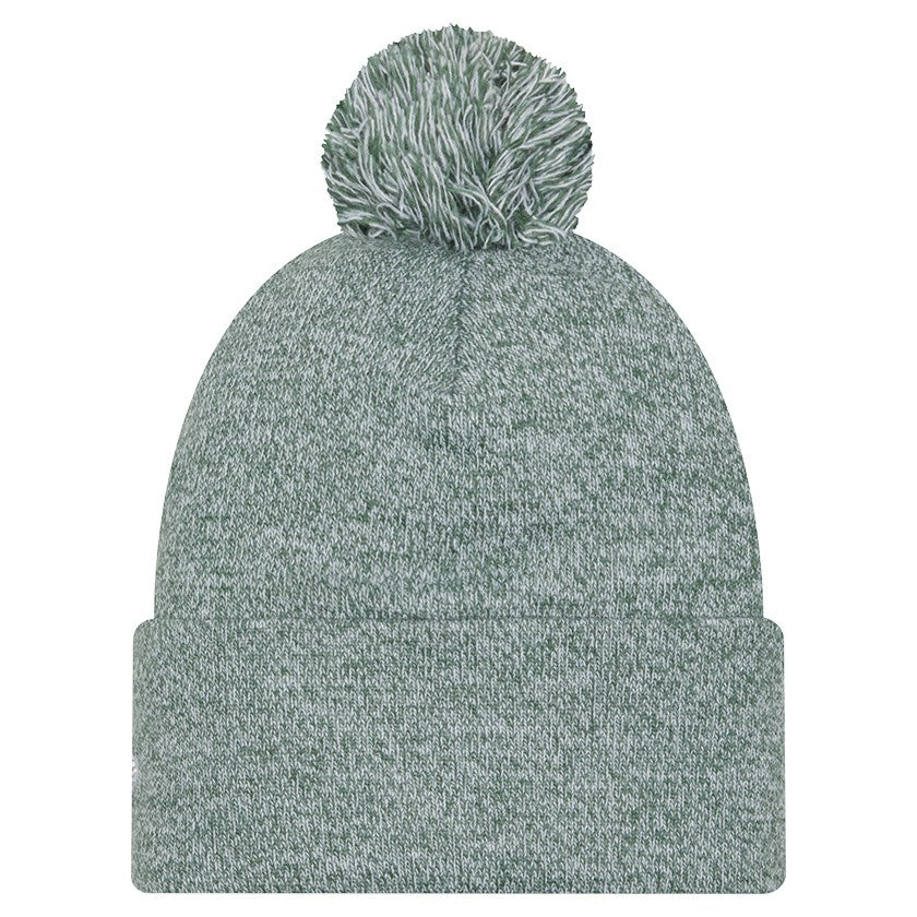 Milwaukee Bucks Marled Cuffed Knit Hat with Pom Hunter Green | New Era US