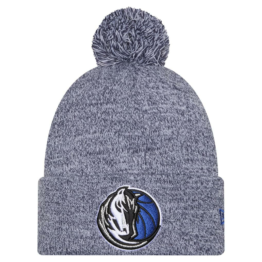 Dallas Mavericks Marled Cuffed Knit Hat with Pom for sale Navy | New Era