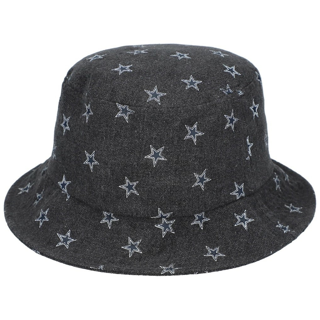 Dallas Cowboys The Wild Collective Women's Denim Bucket Hat Black