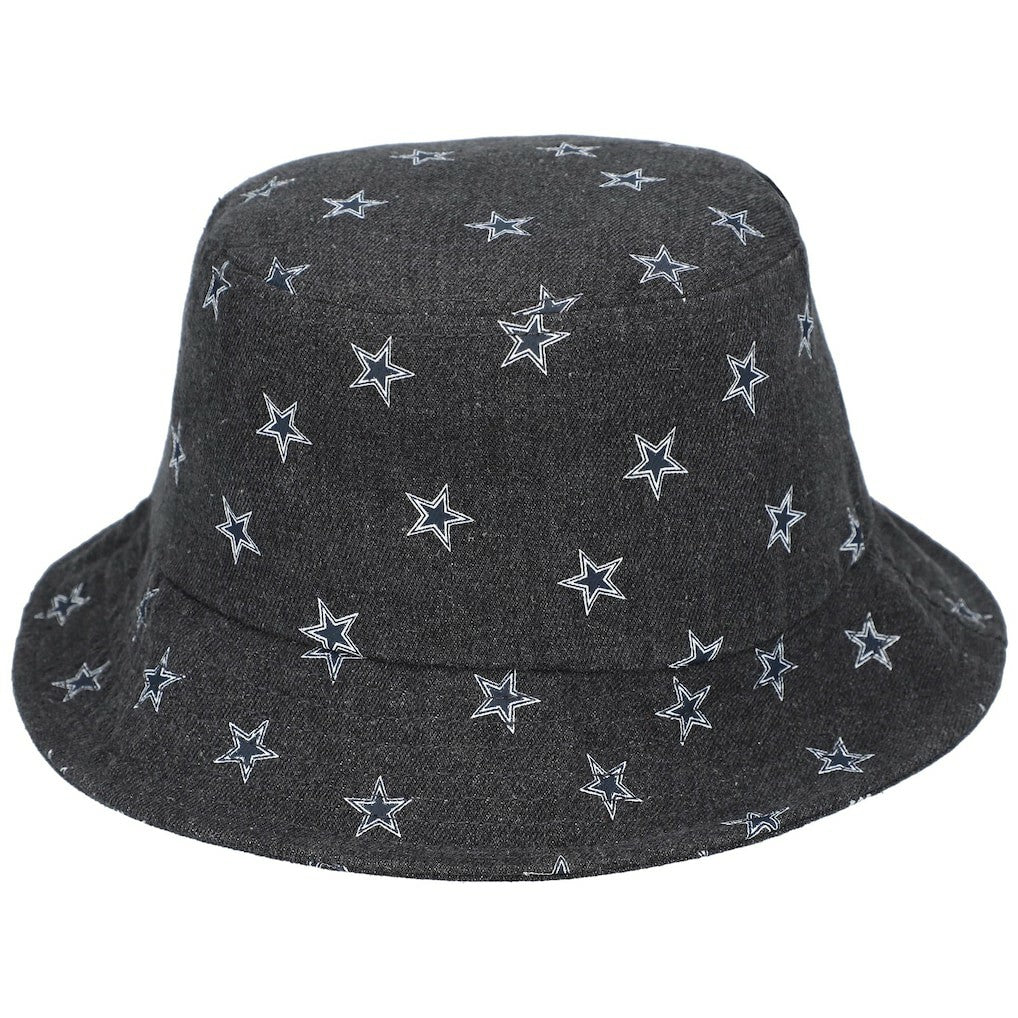 Dallas Cowboys The Wild Collective Women's Denim Bucket Hat Black