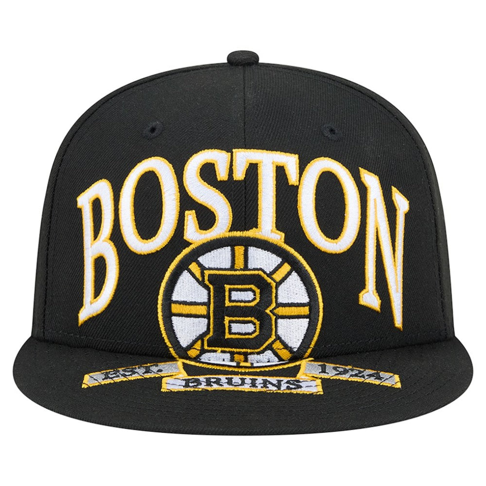 Boston Bruins New Era Oversized Vintage Arch 59Fifty Fitted Hat - Black - NHL 202715401