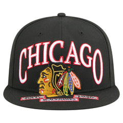Chicago Blackhawks New Era Oversized Vintage Arch 59Fifty Fitted Hat - Black - NHL 202715404