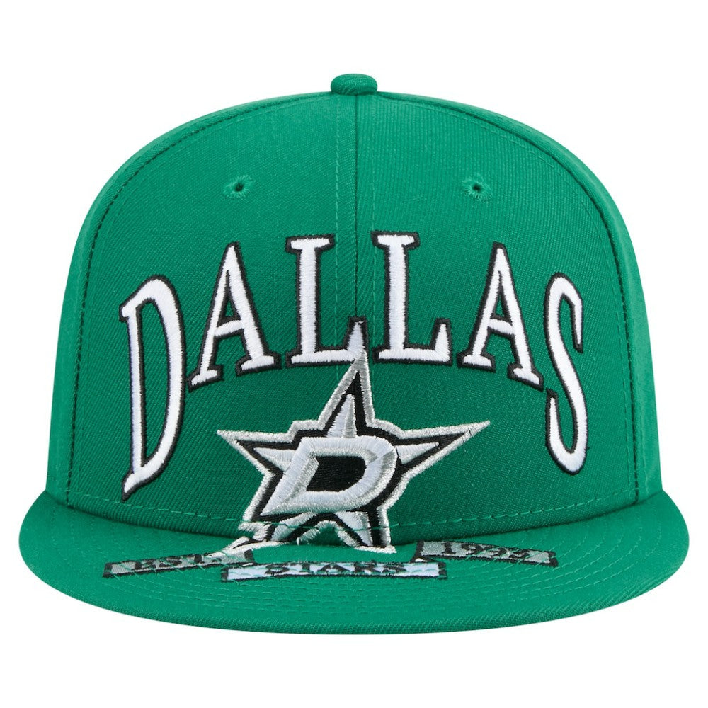 Dallas Stars New Era Oversized Vintage Arch 59Fifty Fitted Hat - Kelly Green - NHL 202715406
