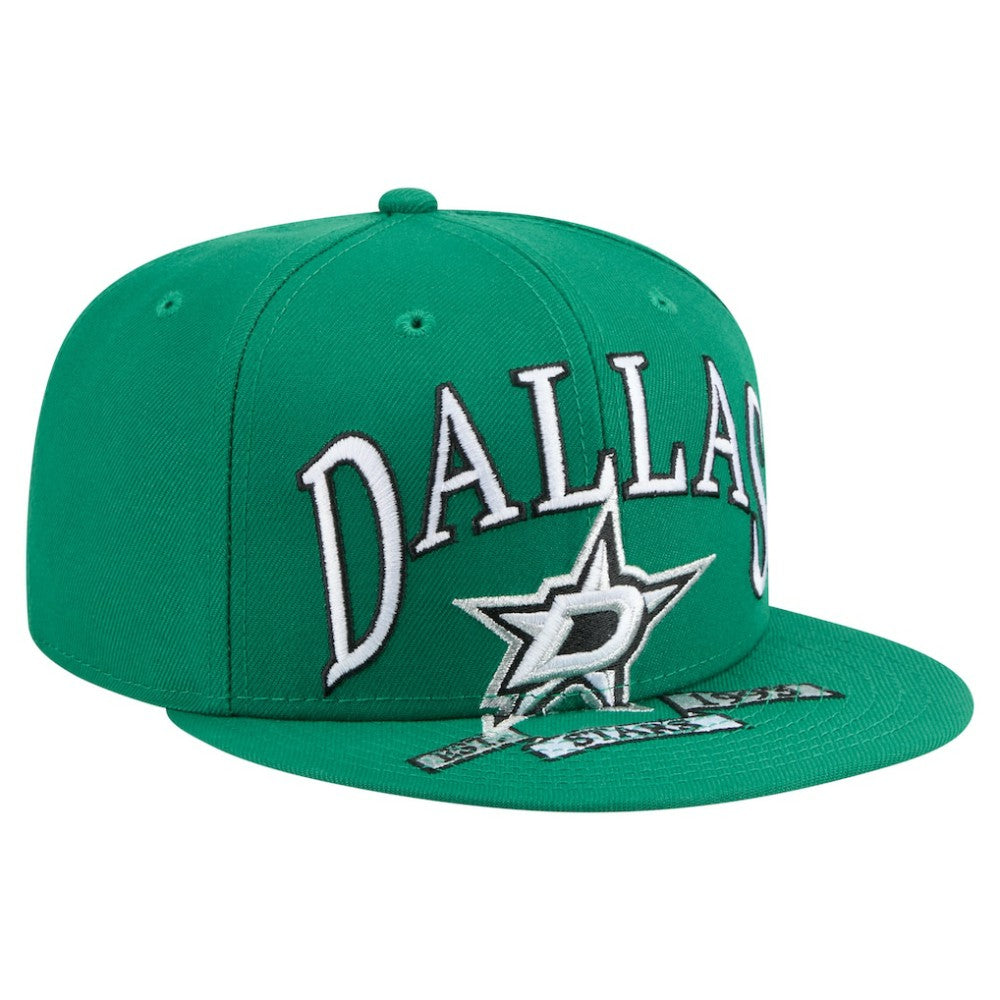 Dallas Stars New Era Oversized Vintage Arch 59Fifty Fitted Hat - Kelly Green - NHL 202715406