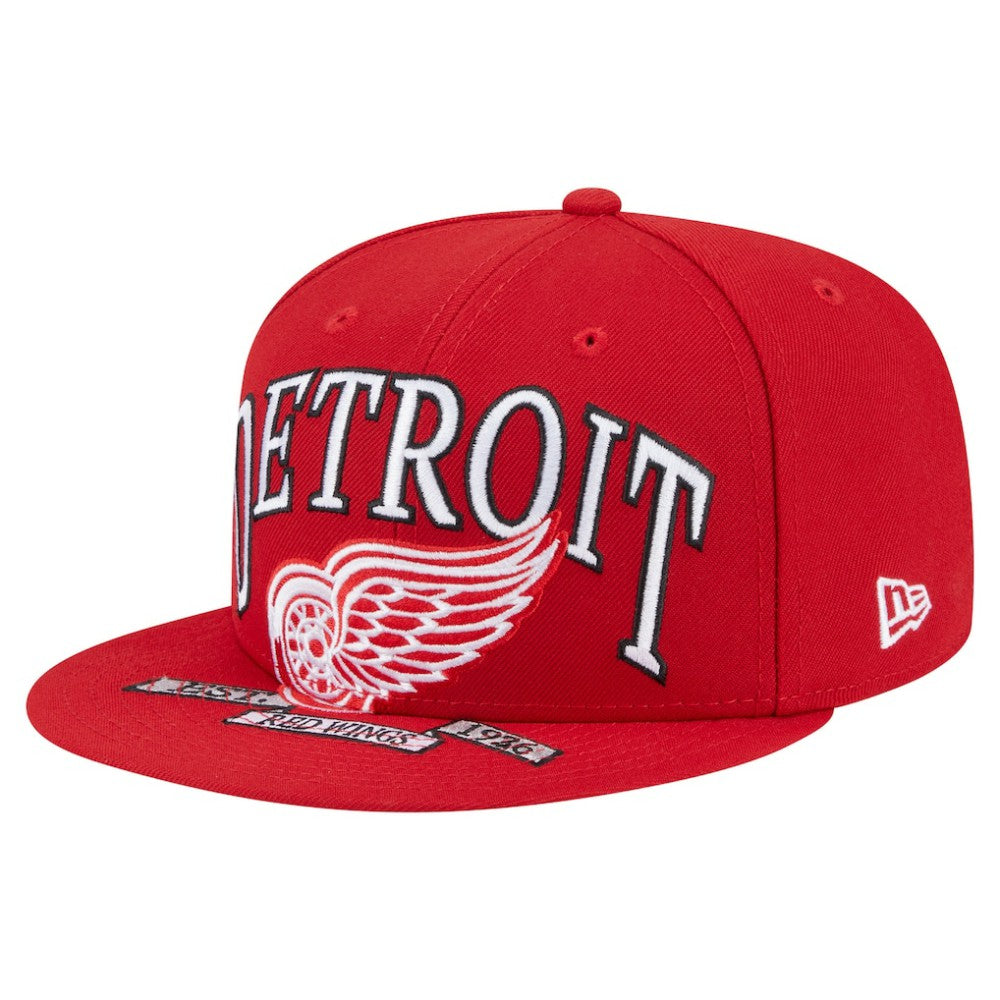 Detroit Red Wings New Era Oversized Vintage Arch 59Fifty Fitted Hat - Red - NHL 202715407