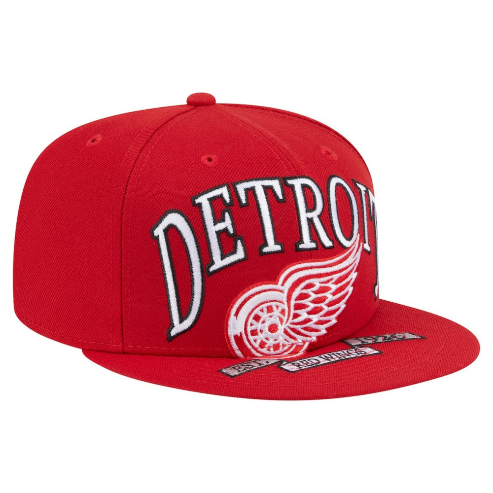 Detroit Red Wings New Era Oversized Vintage Arch 59Fifty Fitted Hat - Red - NHL 202715407