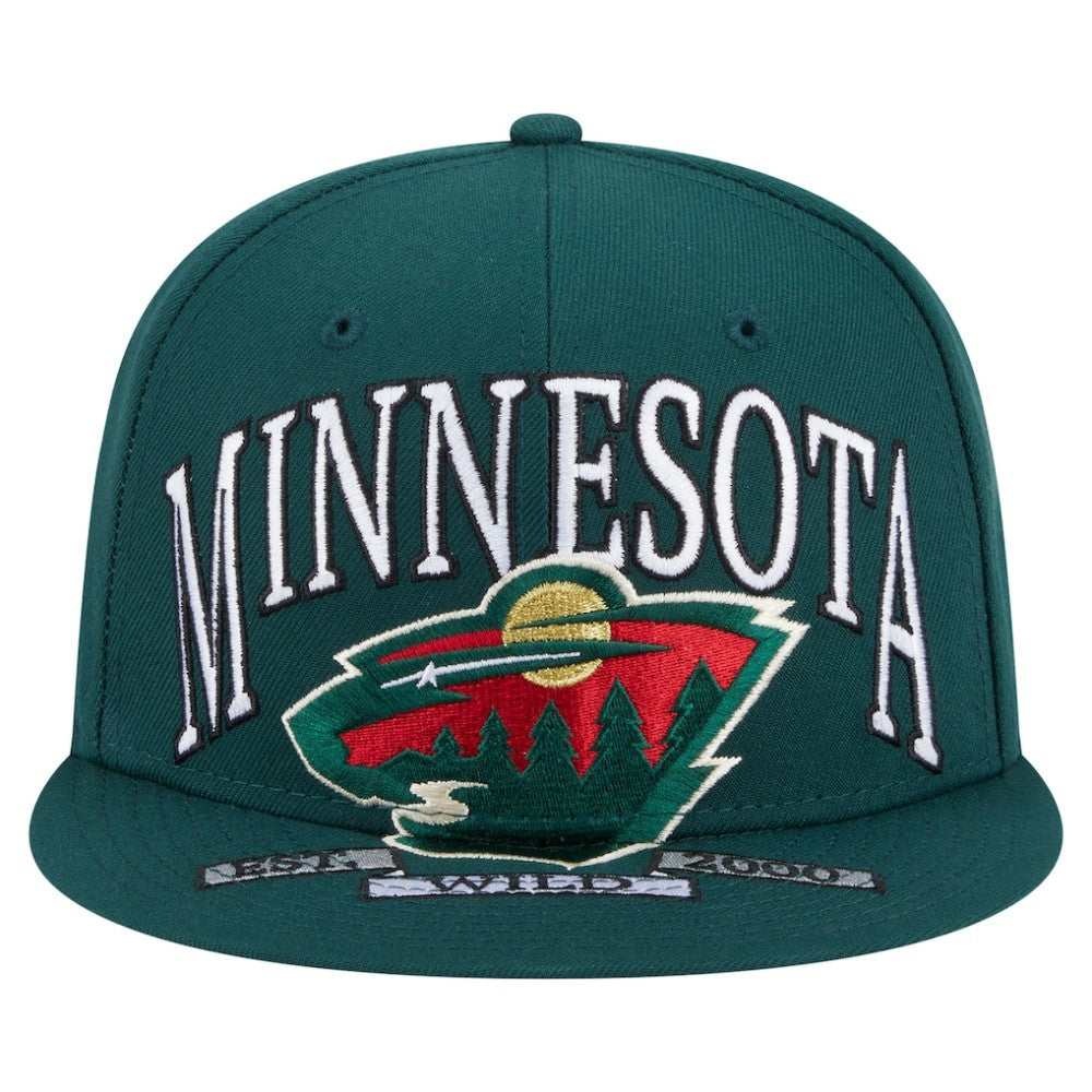 Minnesota Wild New Era Oversized Vintage Arch 59Fifty Fitted Hat - Green - NHL 202715411