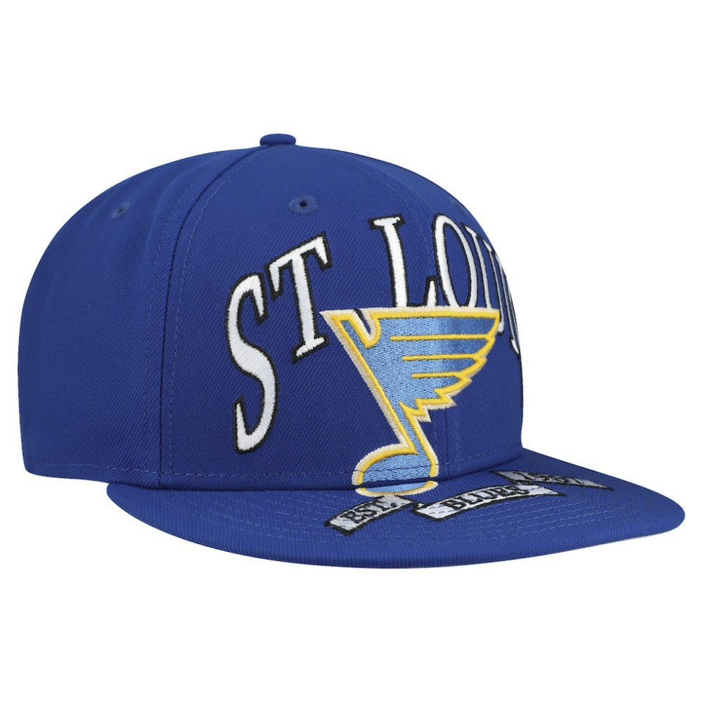 St. Louis Blues New Era Oversized Vintage Arch 59Fifty Fitted Hat - Blue - NHL 202715415