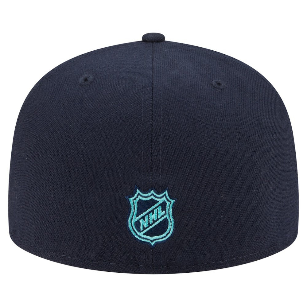 Seattle Kraken New Era Oversized Vintage Arch 59Fifty Fitted Hat - Deep Sea Blue - NHL 202715419