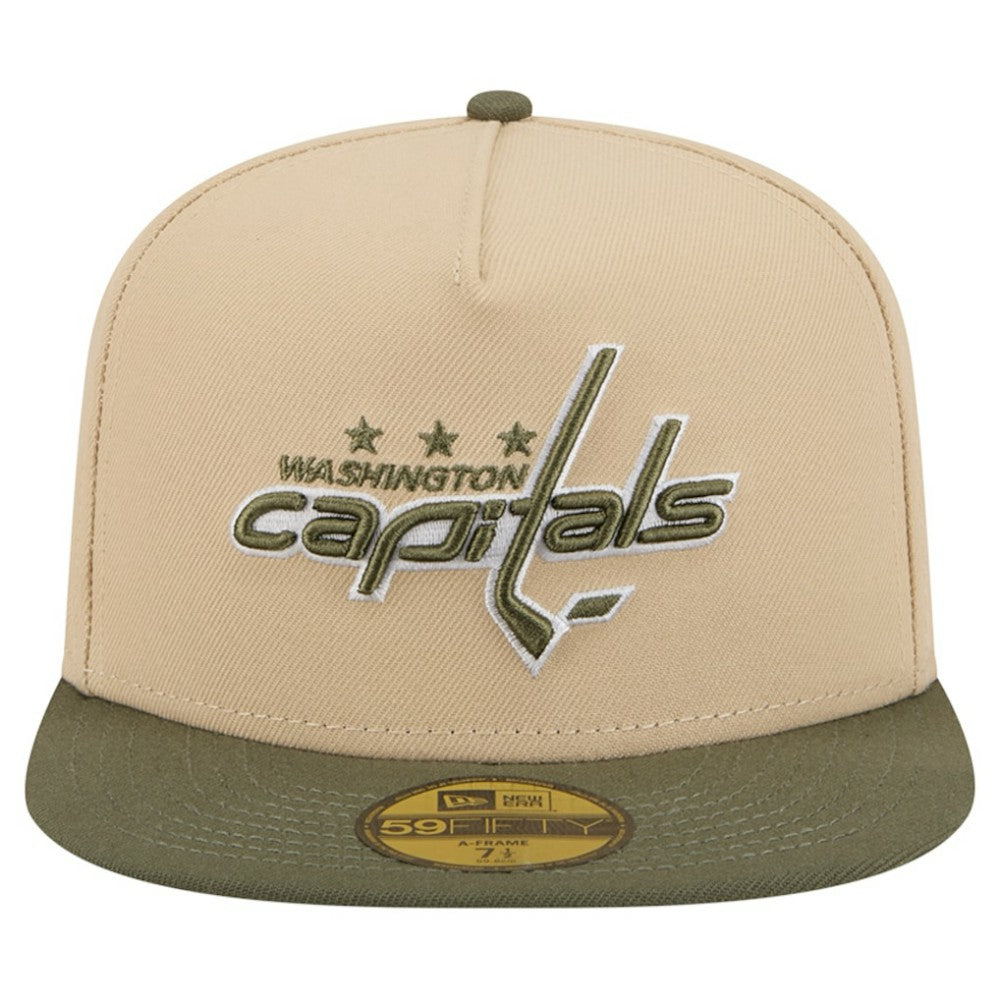 Washington Capitals New Era Color Pack Two-Tone 59FIFTY A-Frame Fitted Hat - Tan/Olive - NHL 202715420