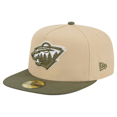 Minnesota Wild New Era Color Pack Two-Tone 59FIFTY A-Frame Fitted Hat - Tan/Olive - NHL 202715422