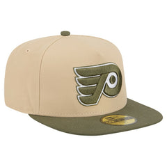 Philadelphia Flyers New Era Color Pack Two-Tone 59FIFTY A-Frame Fitted Hat - Tan/Olive - NHL 202715426