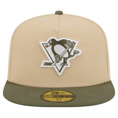 Pittsburgh Penguins New Era Color Pack Two-Tone 59FIFTY A-Frame Fitted Hat - Tan/Olive - NHL 202715427