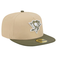 Pittsburgh Penguins New Era Color Pack Two-Tone 59FIFTY A-Frame Fitted Hat - Tan/Olive - NHL 202715427