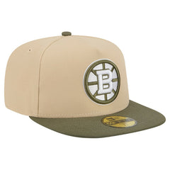 Boston Bruins New Era Color Pack Two-Tone 59FIFTY A-Frame Fitted Hat - Tan/Olive - NHL 202715428
