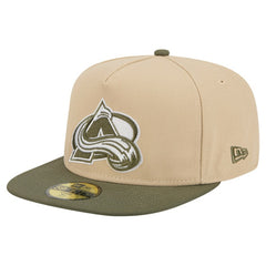 Colorado Avalanche New Era Color Pack Two-Tone 59FIFTY A-Frame Fitted Hat - Tan/Olive - NHL 202715432